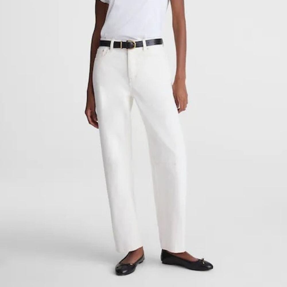 Madewell The Darted Barrel Leg Jean Vintage Canvas Rigid Size 26 Petite NWT